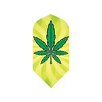 PLUME SLIM VERT MÉTALIQUE FEUILLE DE POT